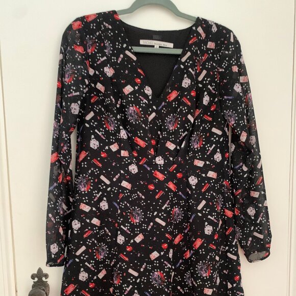 Rachel Roy Abstract Print Dress With Pleated Back - Picture 1 of 5